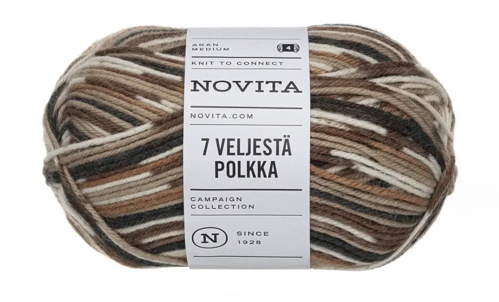 Novita 7 Veljestä Polkka 100g -8001 hike
