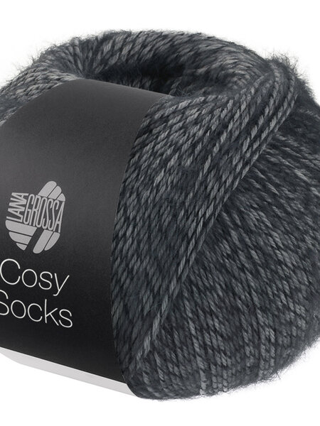 Lana Grossa Cosy Socks -07 donker grijs