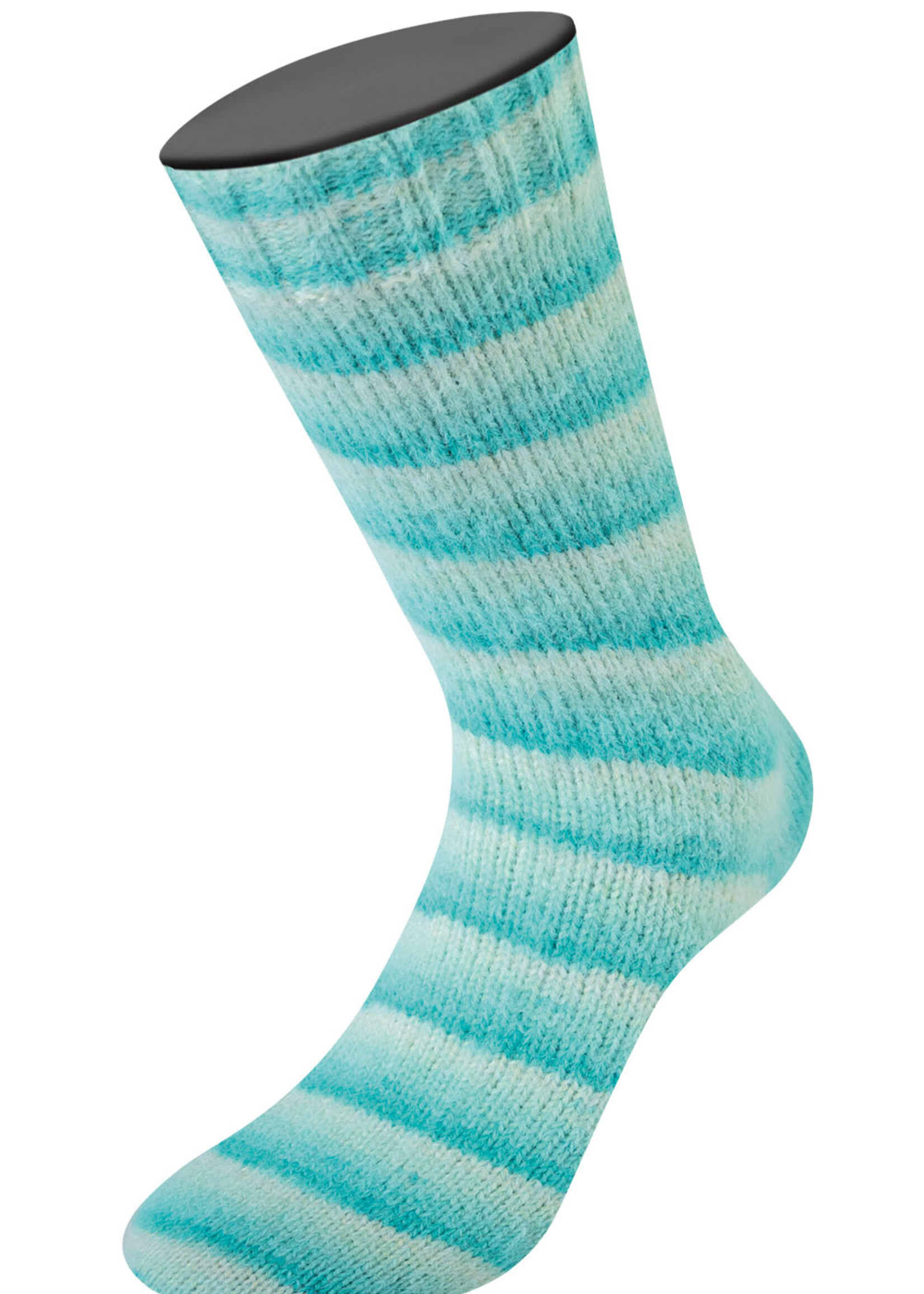 Lana Grossa Cosy Socks Soft Stripes-Lana Grossa -102 Jade/licht-/witgroen/ruw wit