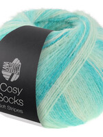 Lana Grossa Cosy Socks Soft Stripes-Lana Grossa -102 Jade/licht-/witgroen/ruw wit