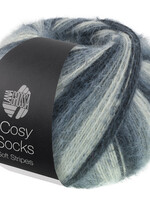 Lana Grossa Cosy Socks Soft Stripes-Lana Grossa -104 Antraciet/donker-/muis-/lichtgrijs