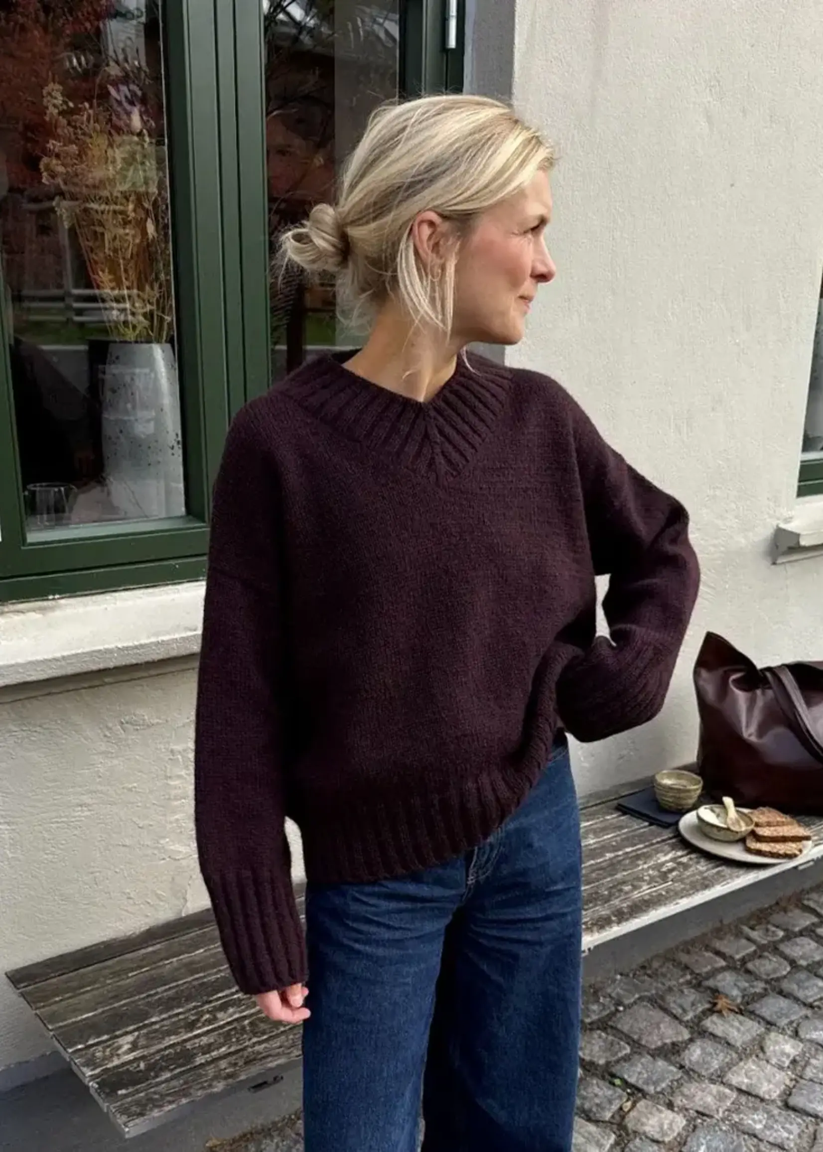 Hannah Sweater V-neck -PetiteKnit -breipatroon NDL