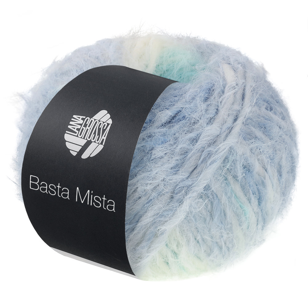 Lana Grossa Basta Mista -116-Ruw wit/lichtgrijs/grijsblauw/witgroen/turkoois/mintturkoois