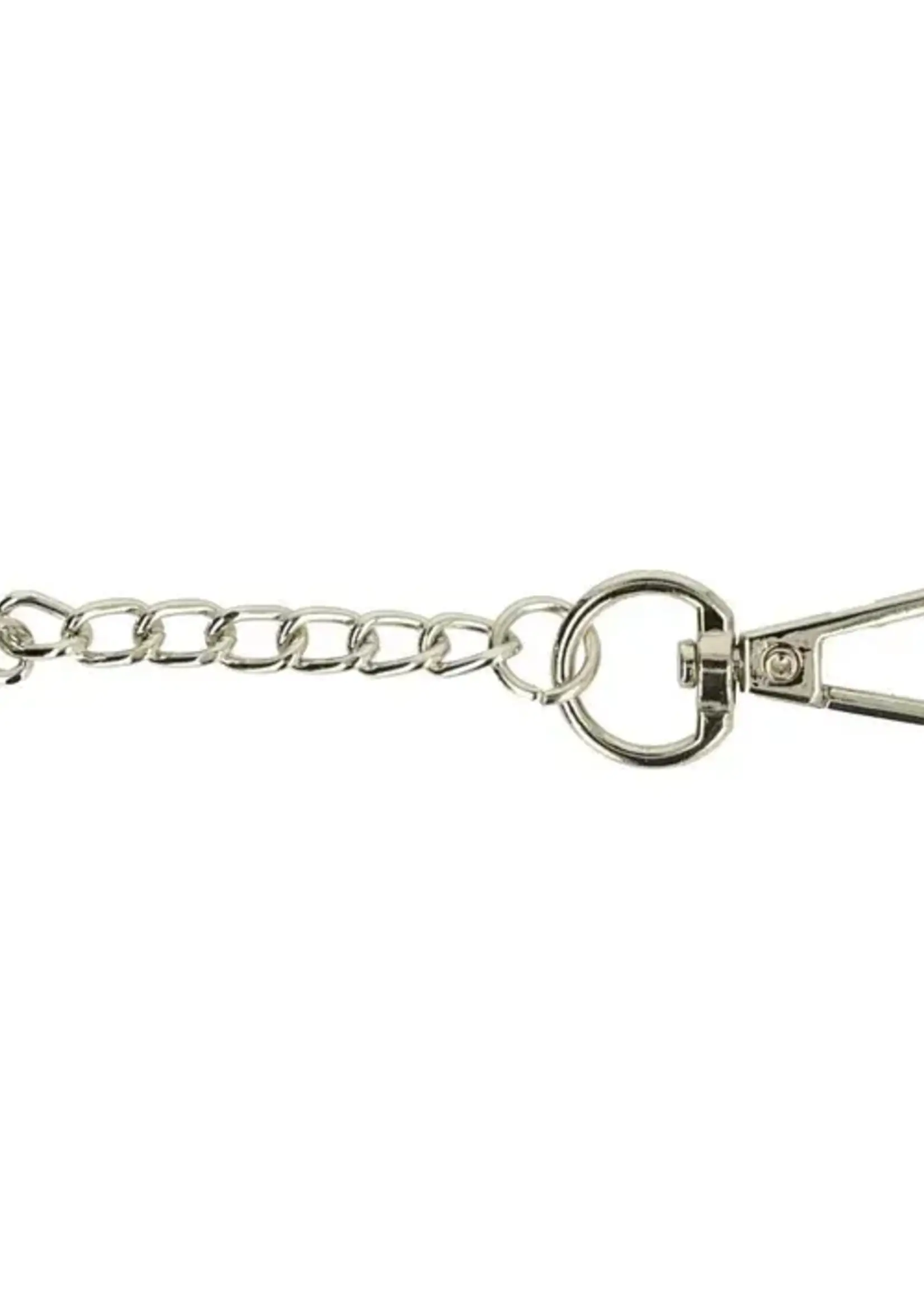 Sleutelhanger met ketting nickel