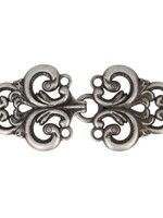 Noorse sluiting 70 mm oud zilver