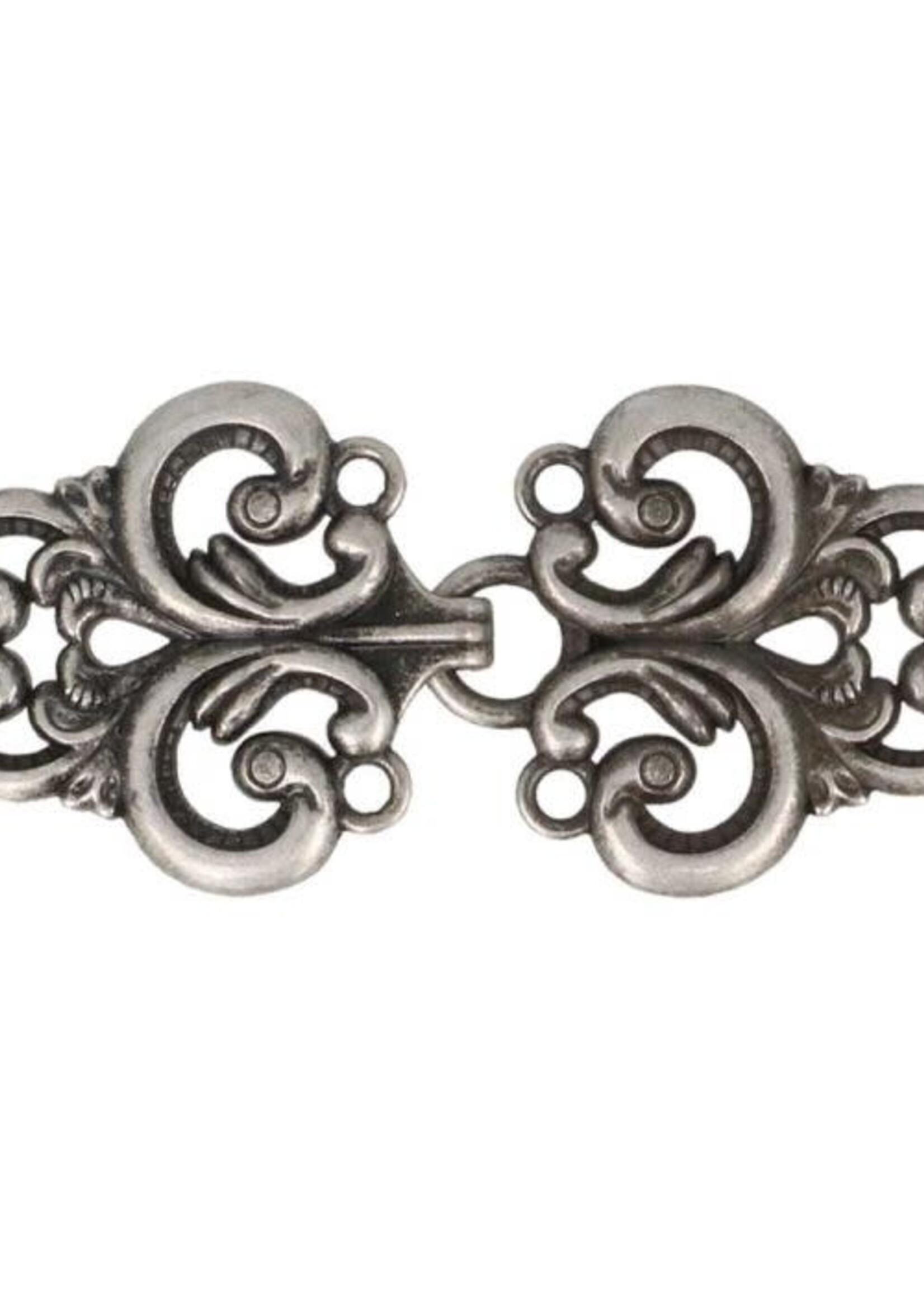 Noorse sluiting 70 mm oud zilver