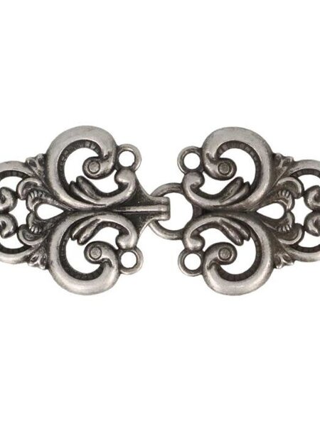 Noorse sluiting 70 mm oud zilver