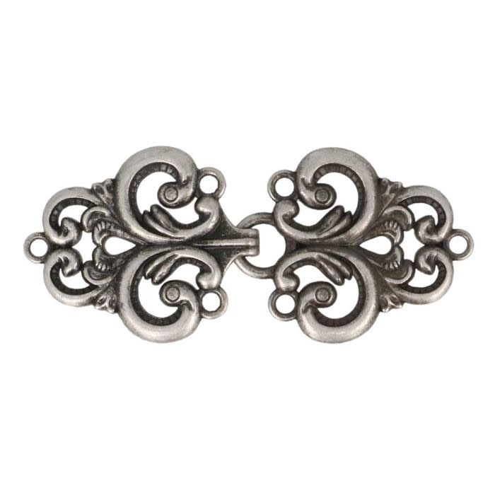 Noorse sluiting 70 mm oud zilver