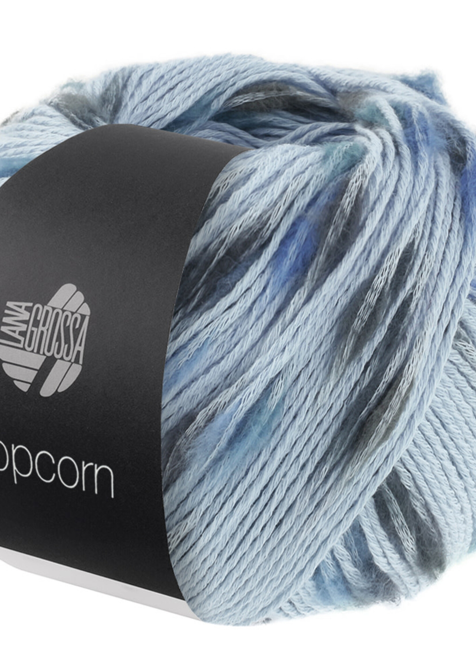 Lana Grossa Popcorn -Lana Grossa -06 Lichtblauw/benzine/grafiet
