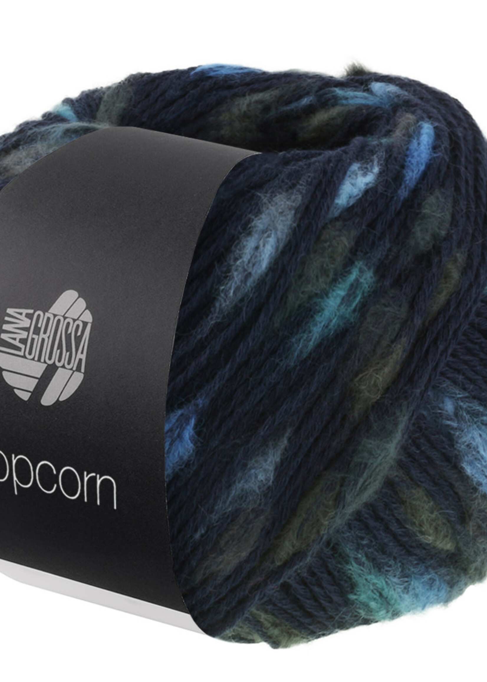 Lana Grossa Popcorn -Lana Grossa -07 Nachtblauw/lichtblauw/donkerblauw/turkoois
