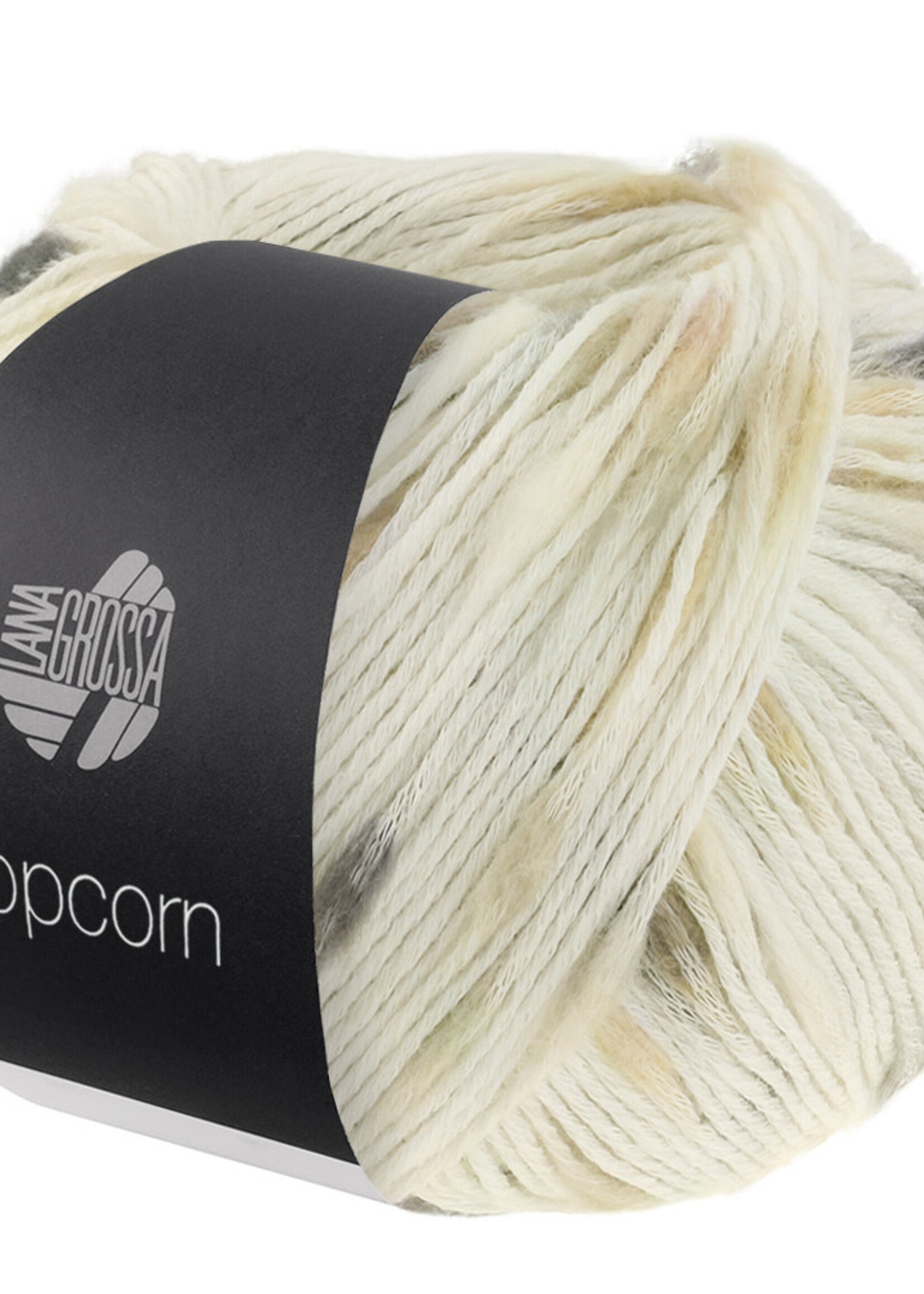 Lana Grossa Popcorn -Lana Grossa -09 Wit/beige/camel/grijs/antraciet