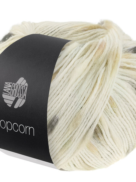 Lana Grossa Popcorn -09 Wit/beige/camel/grijs/antraciet
