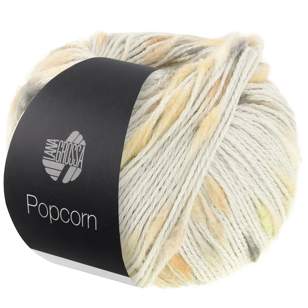 Lana Grossa Popcorn -10 Zilvergrijs/beige/grijs/donkergrijs