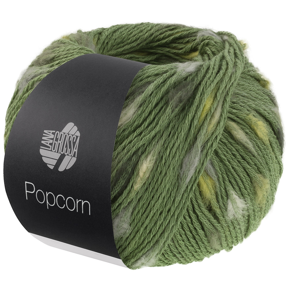 Lana Grossa Popcorn -15 Groen/Ruw wit/Beige/Pistache/Donkergrijs