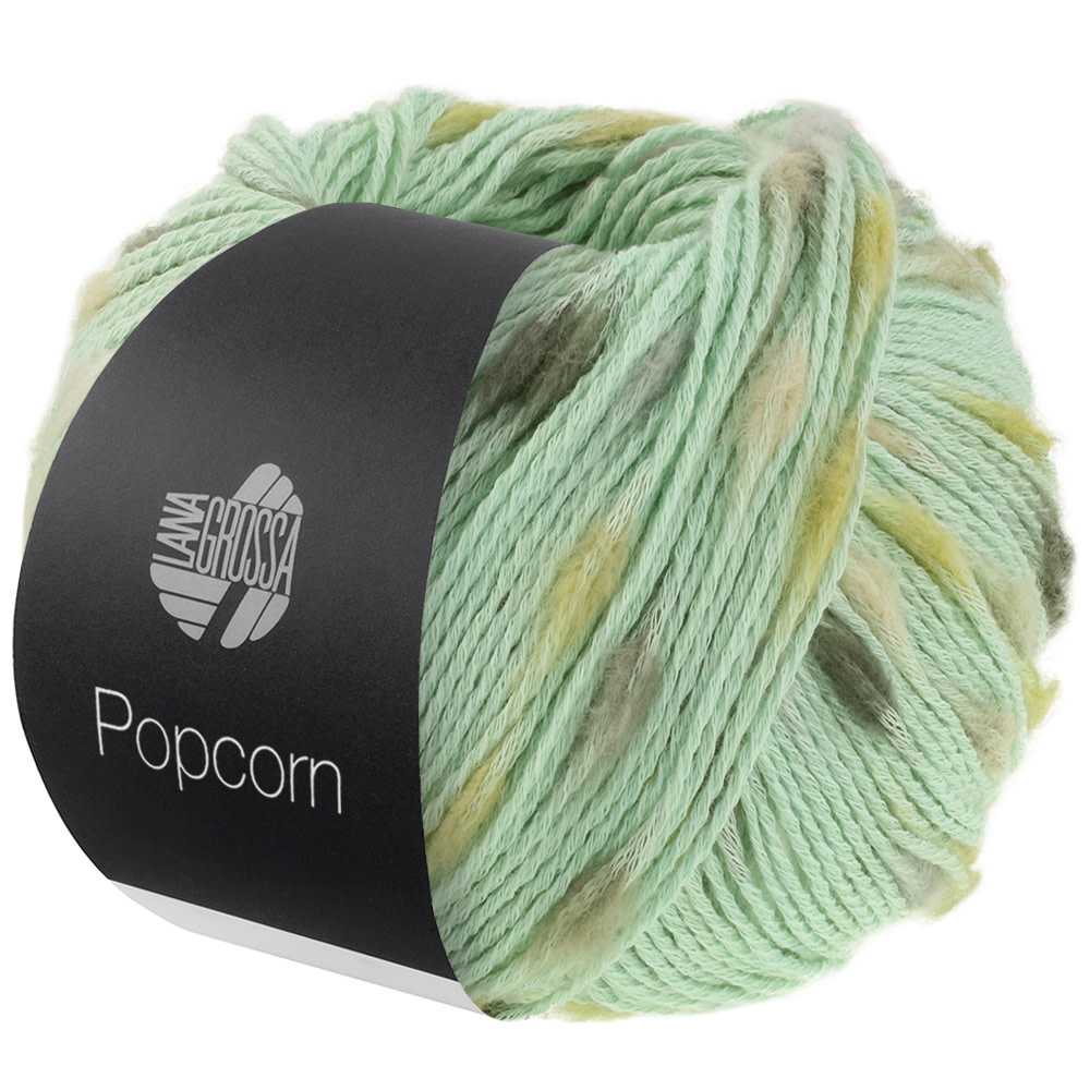 Lana Grossa Popcorn -16 Witgroen/Ruw wit/Zachtgeel/Olijfgroen/Donkergrijs