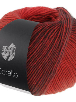 Lana Grossa Corallo -05 Rood/Grijs/Zwartrood