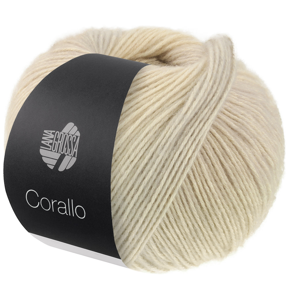 Lana Grossa Corallo -10 Beige/Greige/Ruw wit