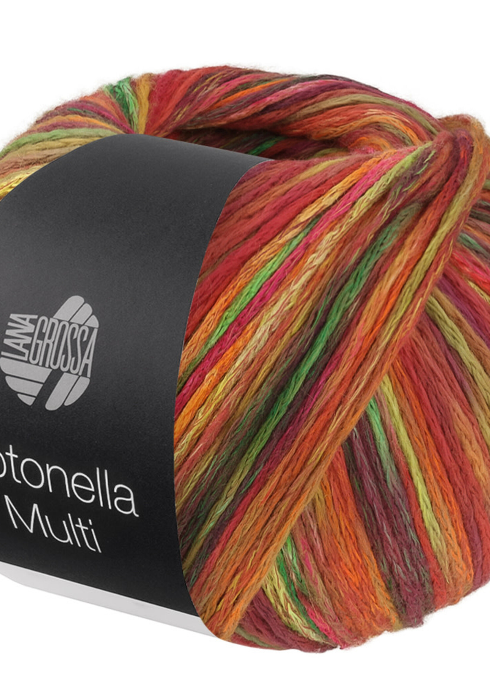Lana Grossa Cotonella Multi -111 Geel/rood/lentegroen/oranje broodje