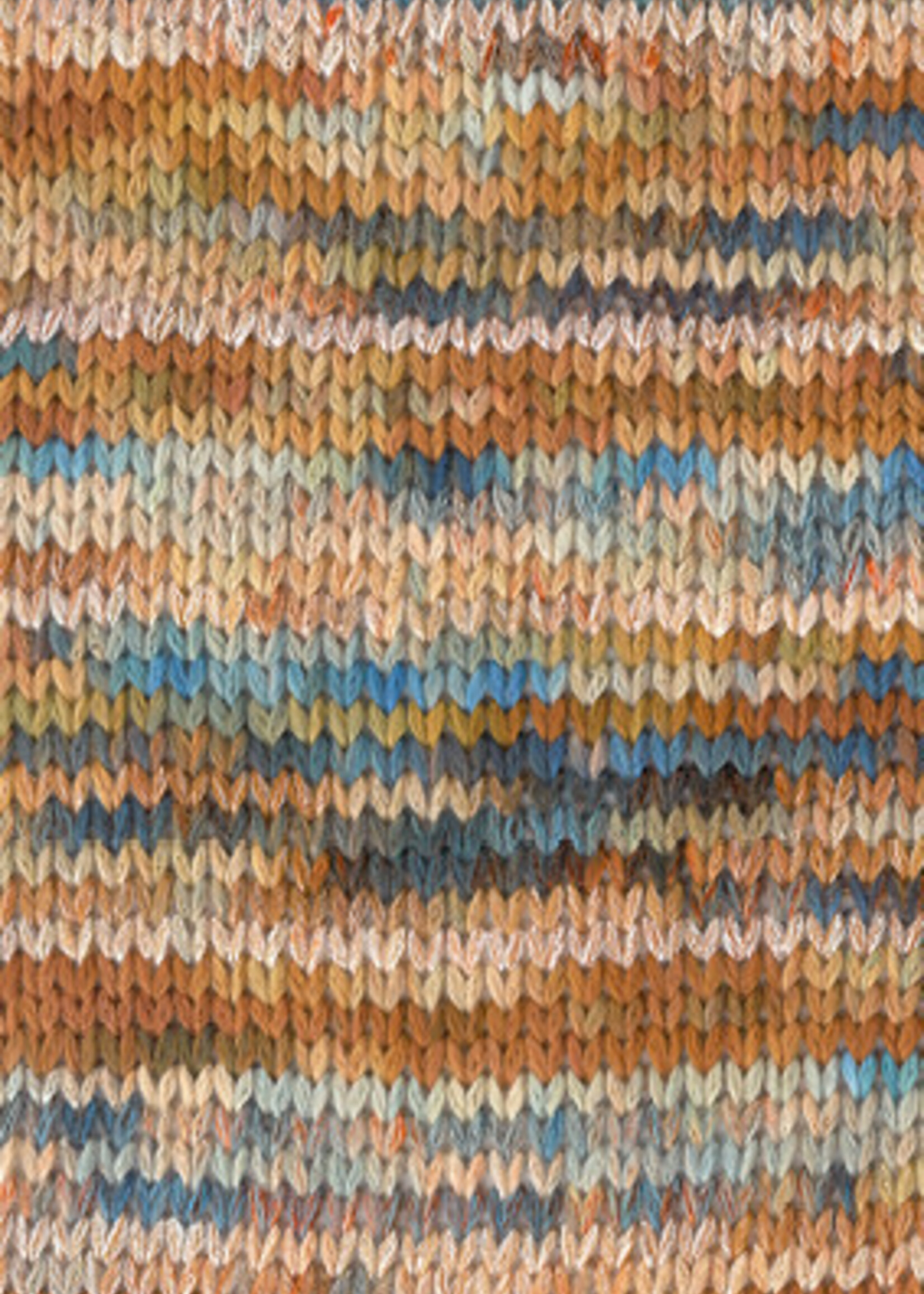 Lana Grossa Cotonella Multi -114 Oker/beige/lichtblauw/jeans/licht-/donkergrijs stootslag