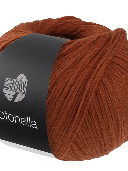 Lana Grossa Cotonella Uni-204 kaneelbruin