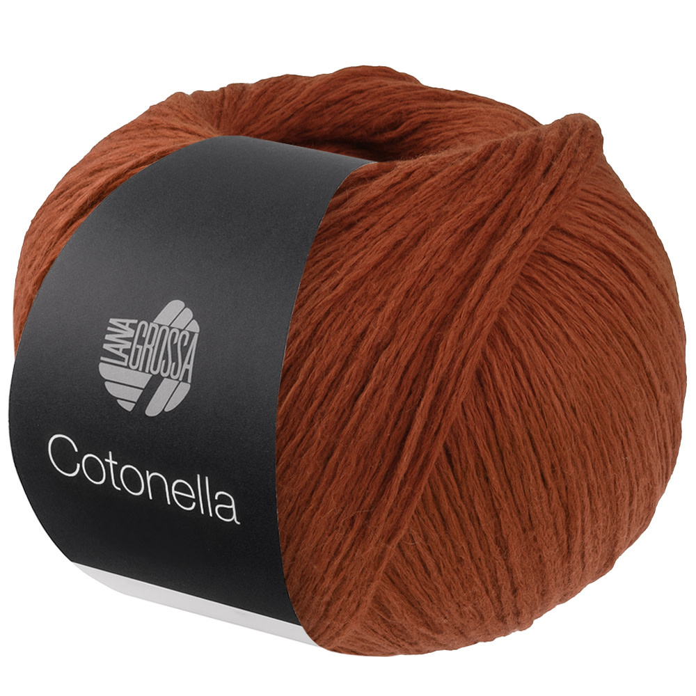 Lana Grossa Cotonella Uni-204 kaneelbruin