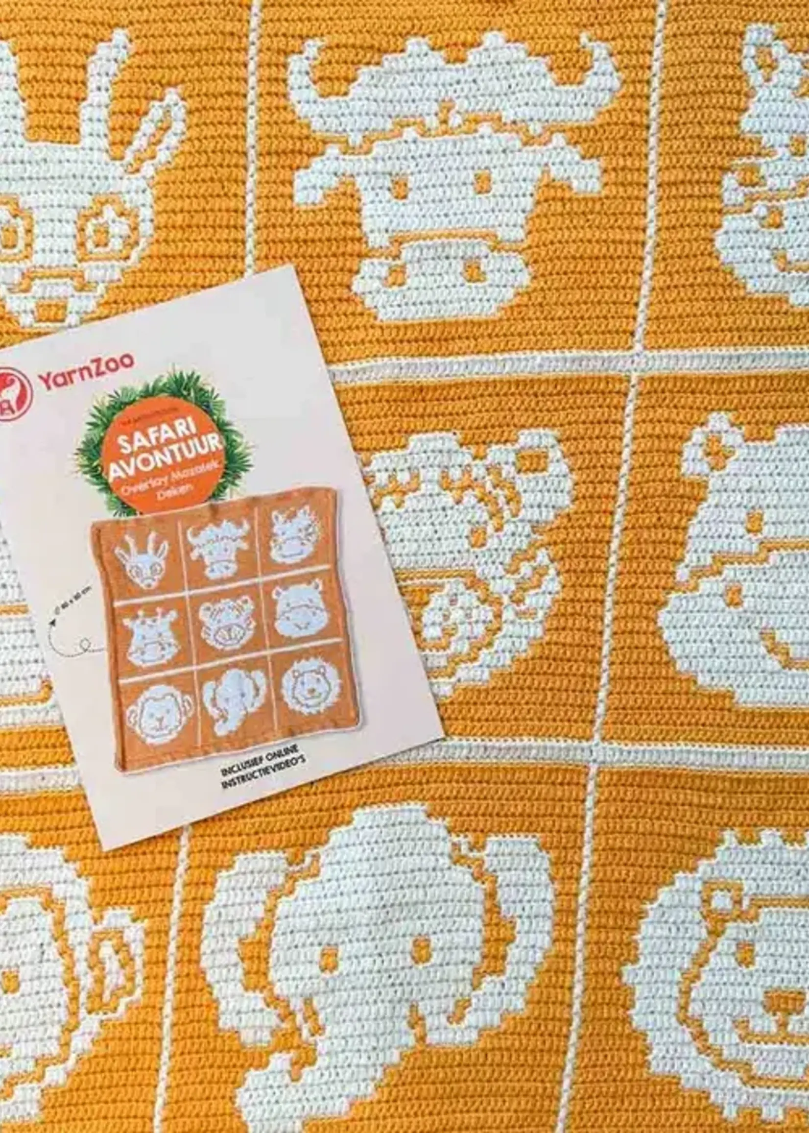 Haakpatroon Safari Avontuur Mozaiek Deken - L. de Vries