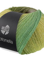 Lana Grossa Cotonella - 18 Donkerolijfgroen/Lila/Geel/Oranje/Roze/Modder/Mintturkoois/Donkergrijs