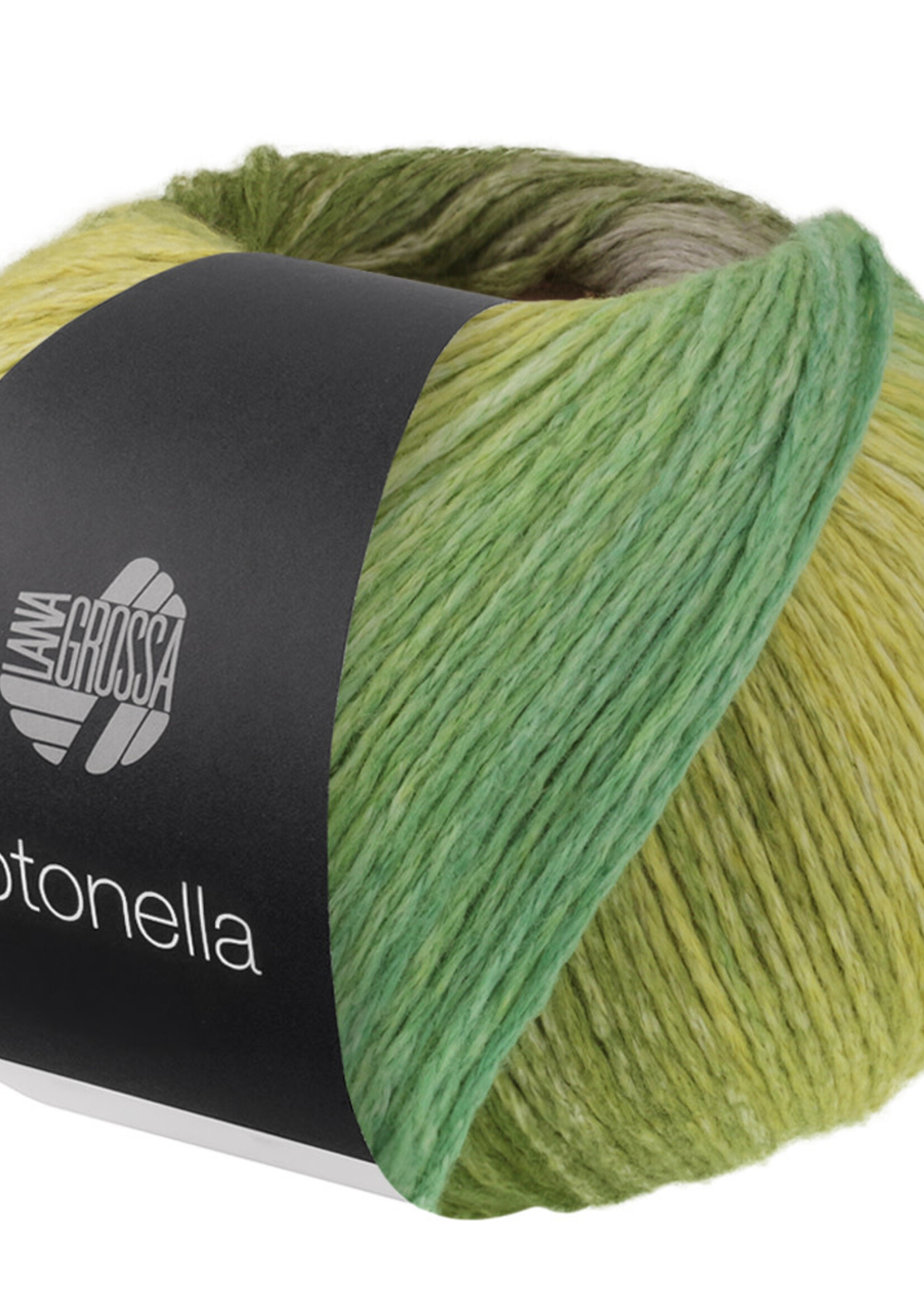 Lana Grossa Cotonella - 18 Donkerolijfgroen/Lila/Geel/Oranje/Roze/Modder/Mintturkoois/Donkergrijs