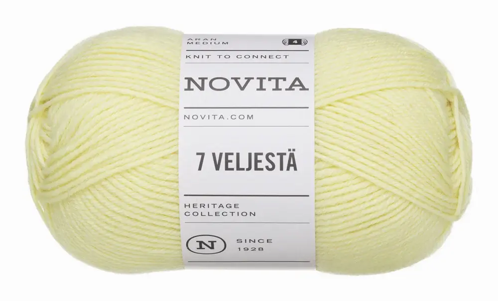 Novita 7 Veljestä 100g -222 keltaruusu (gele roos)