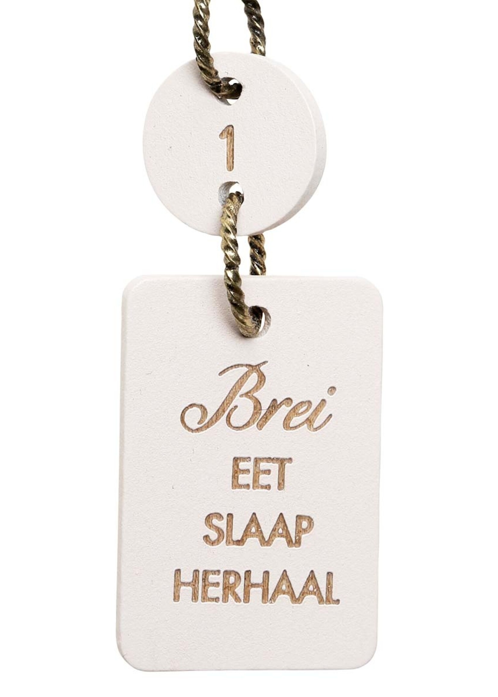 GoHandmade Rijenteller ketting - Houten met cijfers 1-10, NL