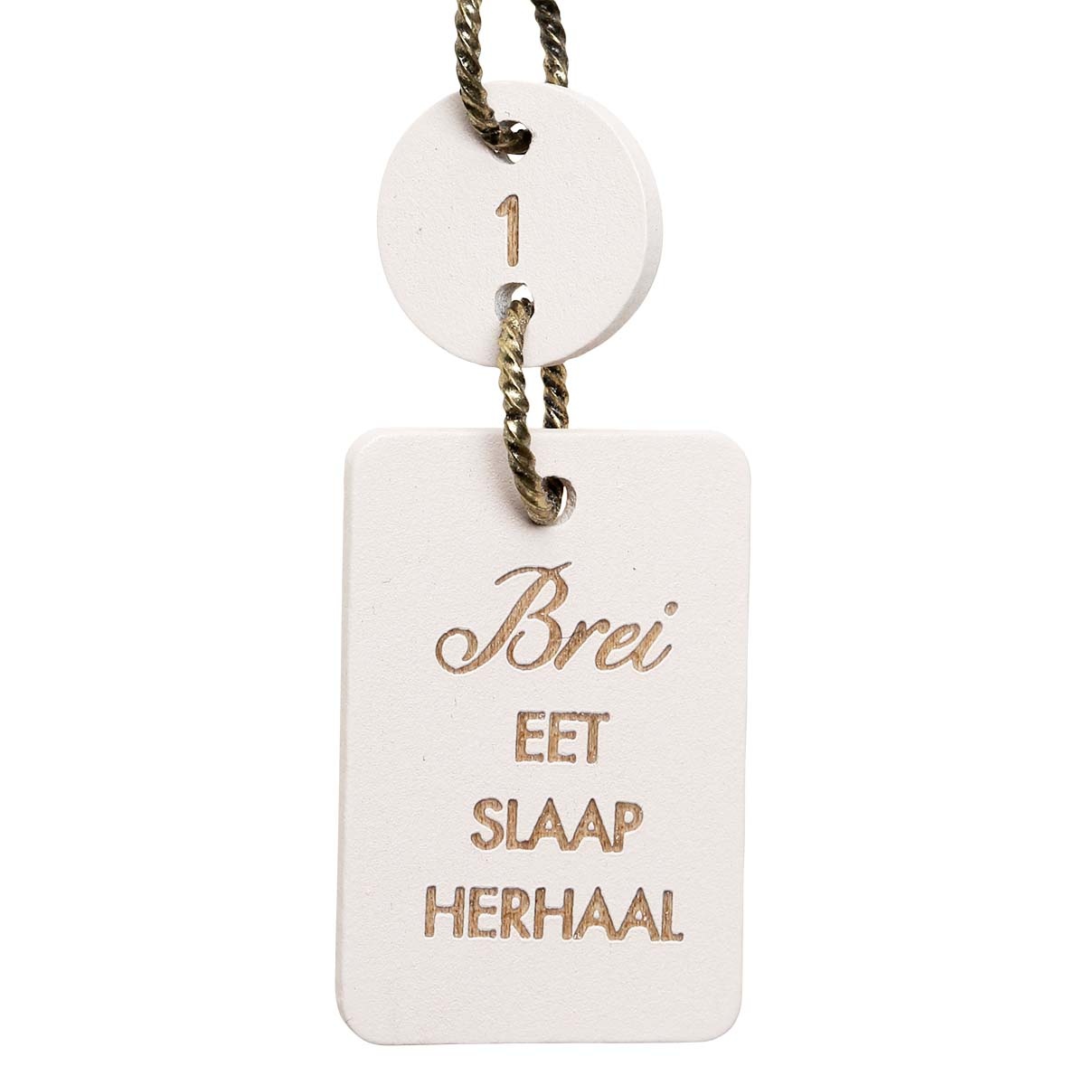 GoHandmade Rijenteller ketting - Houten met cijfers 1-10, NL