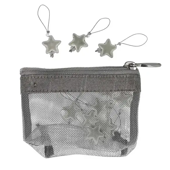 KnitPro Zooni Stekenmark. in mesh pouch Grijze Ster - 1x10st