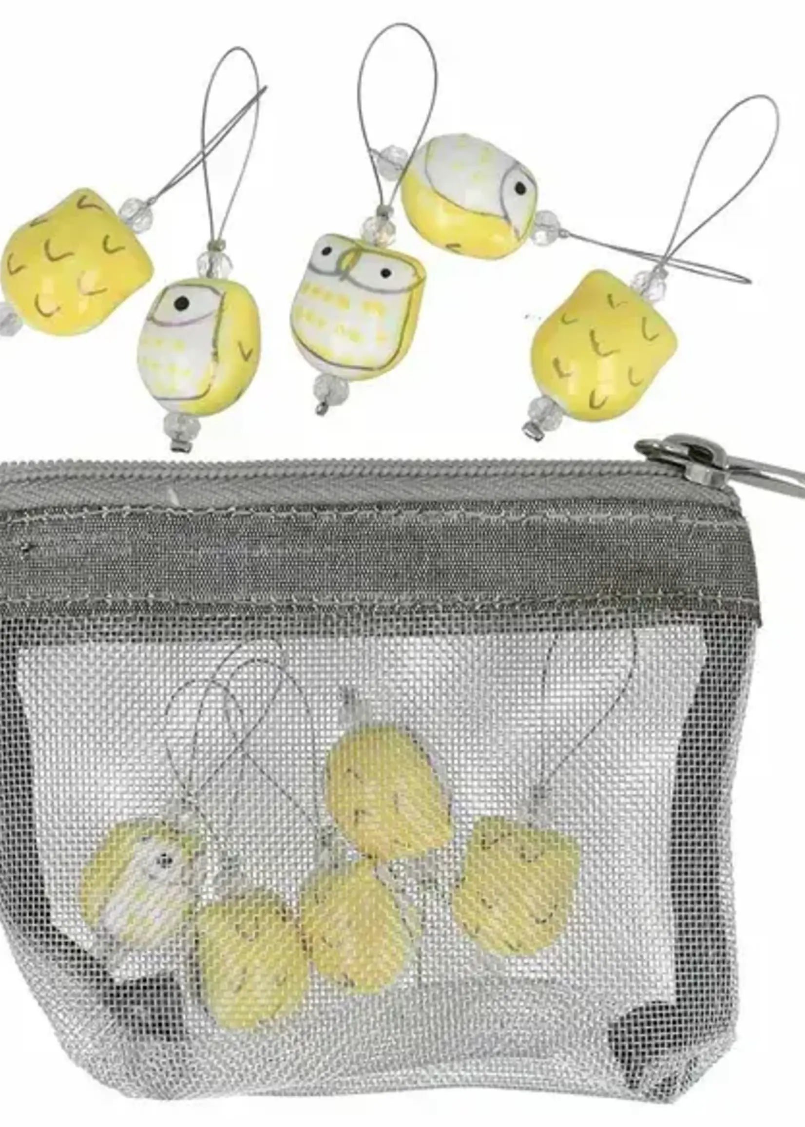 KnitPro Zooni Stekenmark. in mesh pouch Gele uil - 1x10st