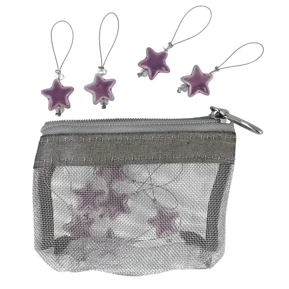 KnitPro Zooni Stekenmark. in mesh pouch Paarse Ster - 1x10st