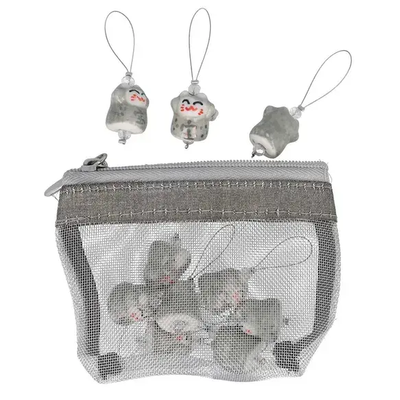 KnitPro Zooni Stekenmark. in mesh pouch Grijze Kat - 1x10st