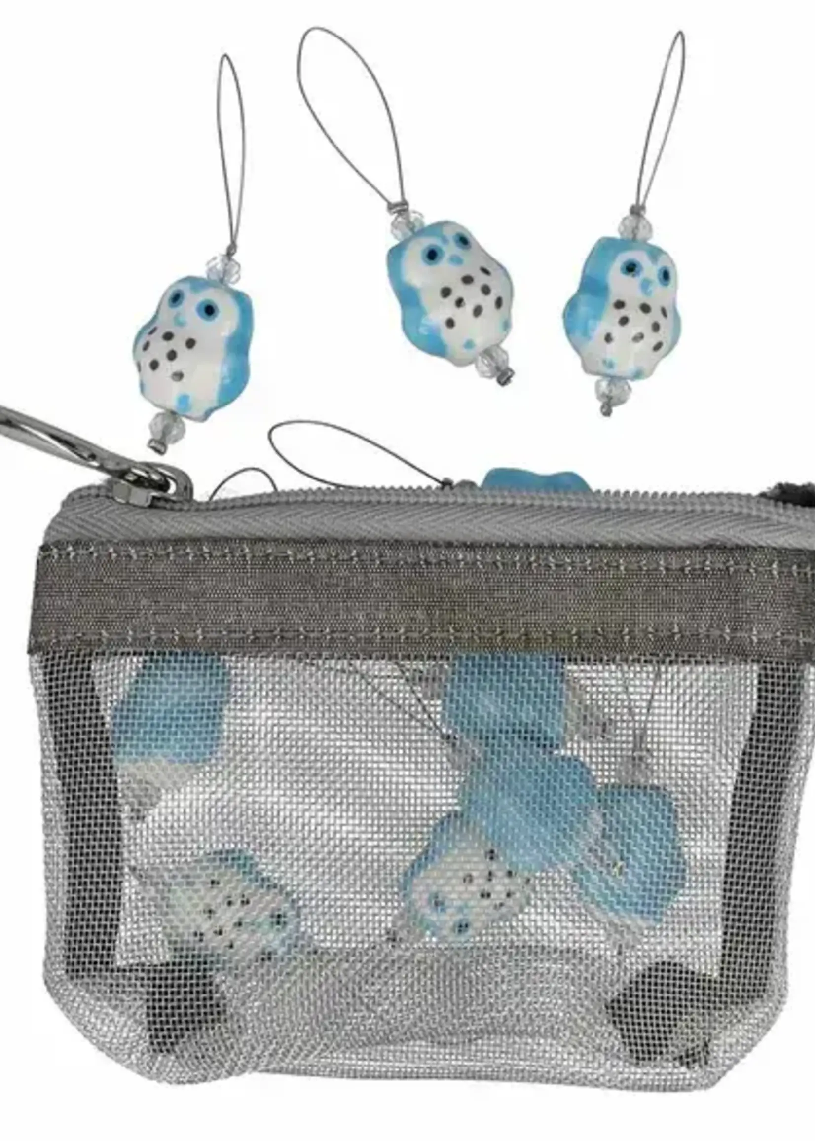 KnitPro Zooni Stekenmark. in mesh pouch Blauwe Uil - 1x10st