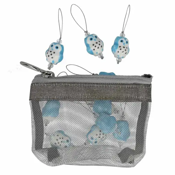 KnitPro Zooni Stekenmarkeerders in mesh pouch Vrede