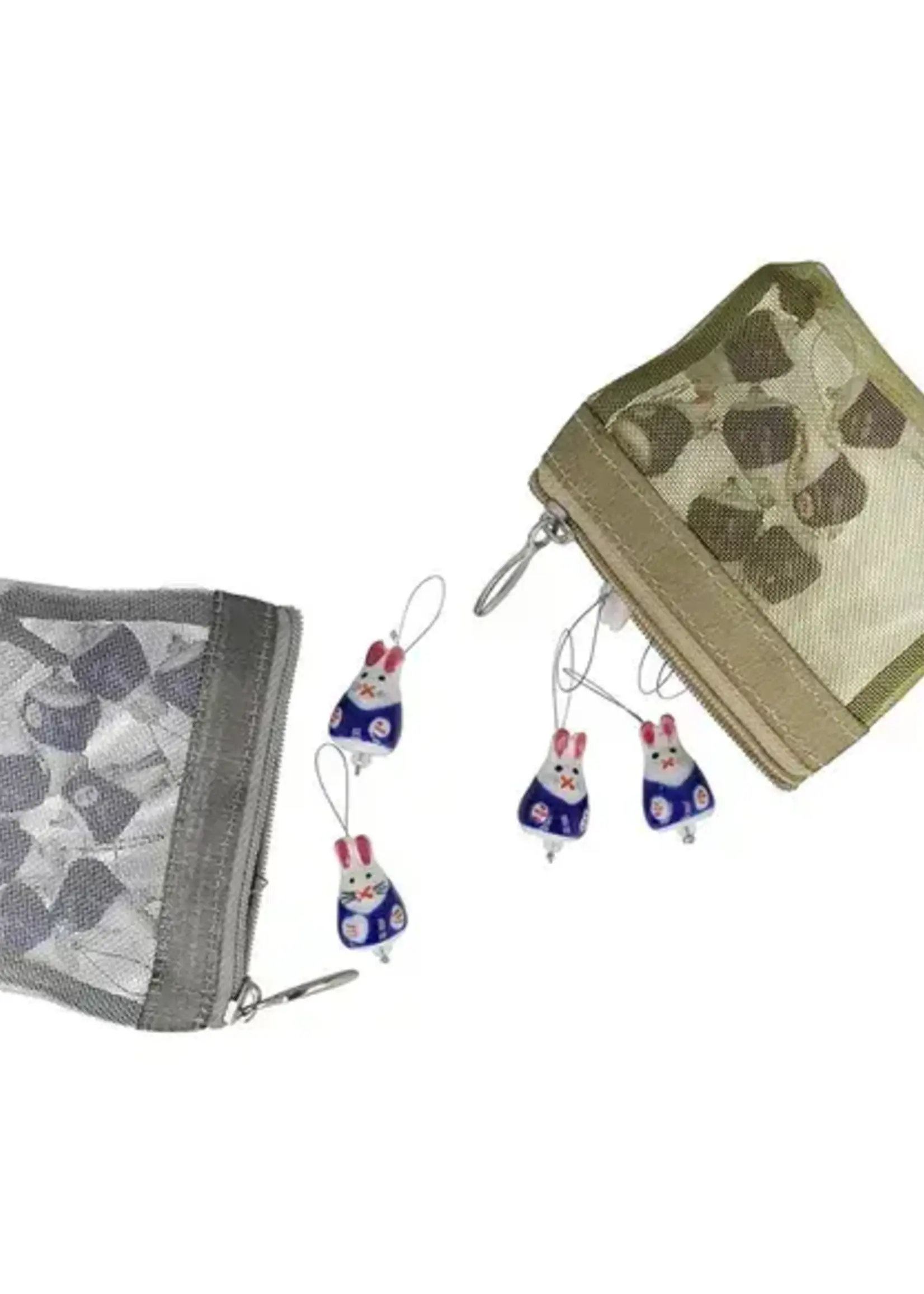 KnitPro Zooni Stekenmarkeerders in mesh pouch Konijn
