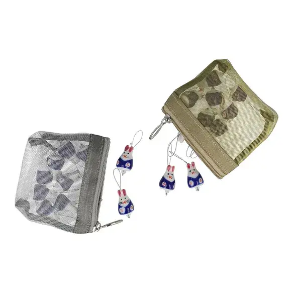 KnitPro Zooni Stekenmarkeerders in mesh pouch Konijn