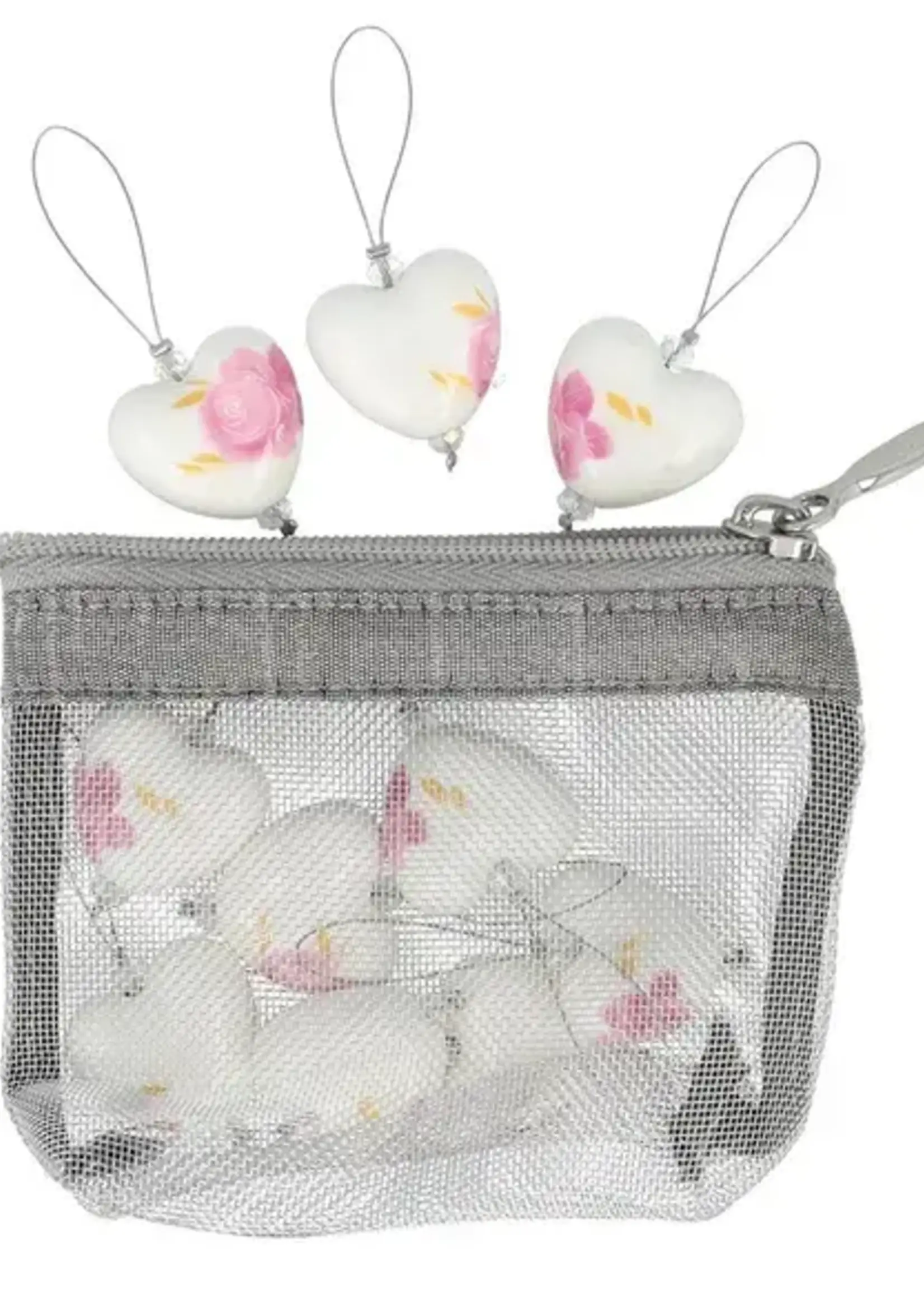 KnitPro Zooni Stekenmarkeerders in mesh pouch Hart - 1x10st
