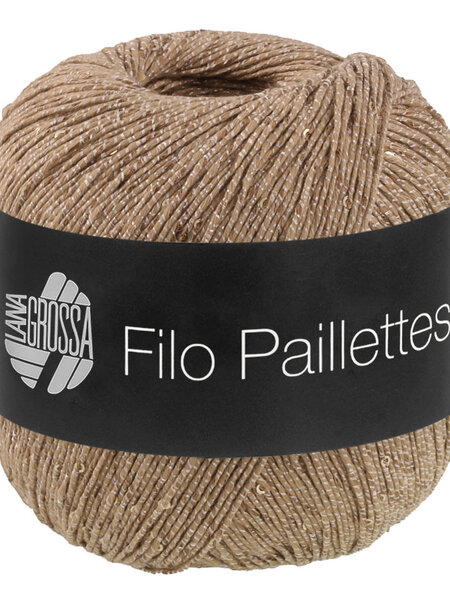 Lana Grossa Filo paillettes -17 kameel