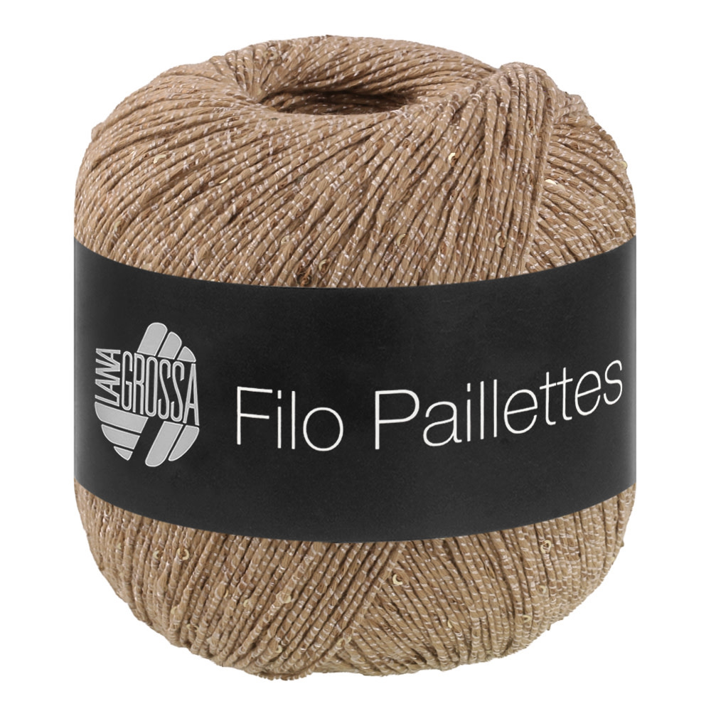Lana Grossa Filo paillettes -17 kameel