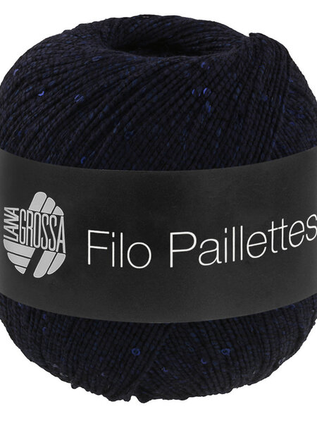 Lana Grossa Filo paillettes -15 nachtblauw