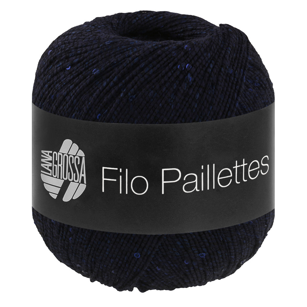 Lana Grossa Filo paillettes -15 nachtblauw