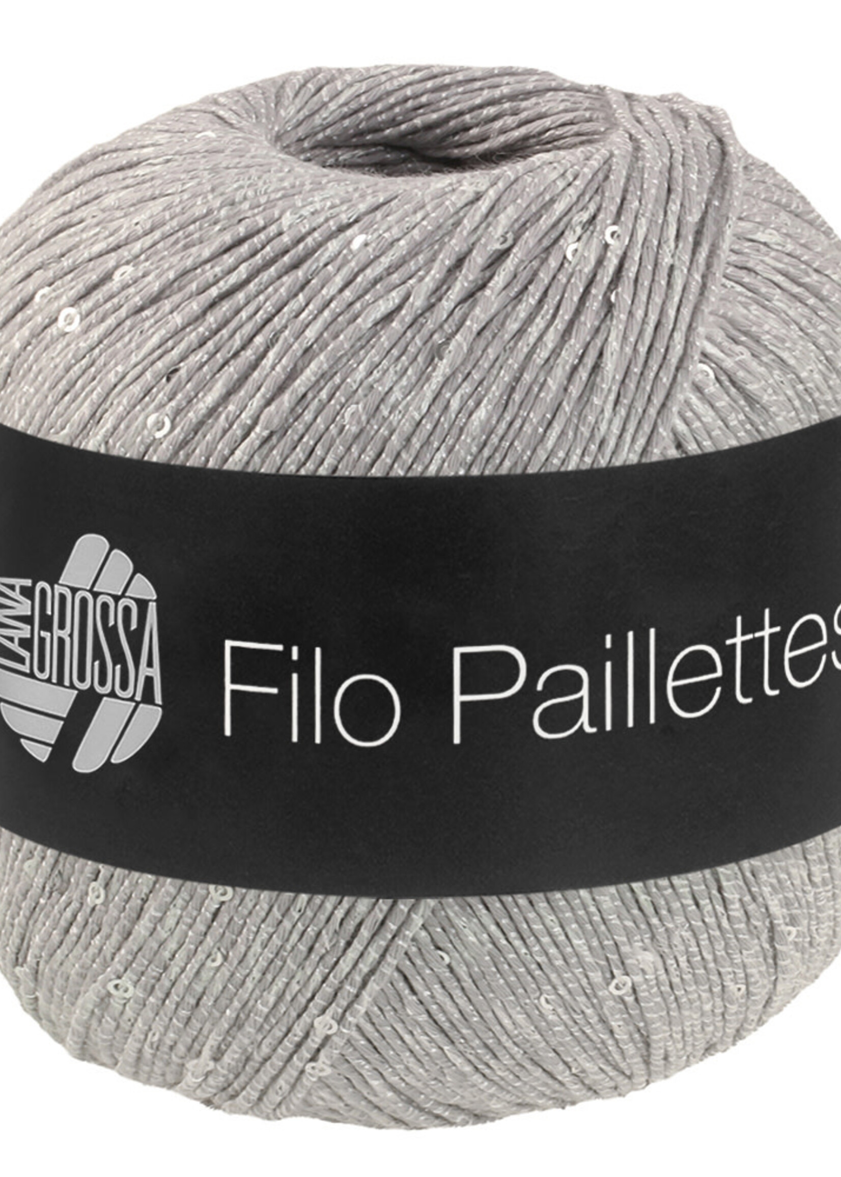 Lana Grossa Filo paillettes -14 lichtgrijs