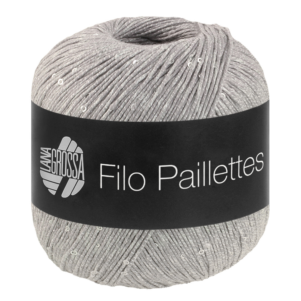 Lana Grossa Filo paillettes -14 lichtgrijs