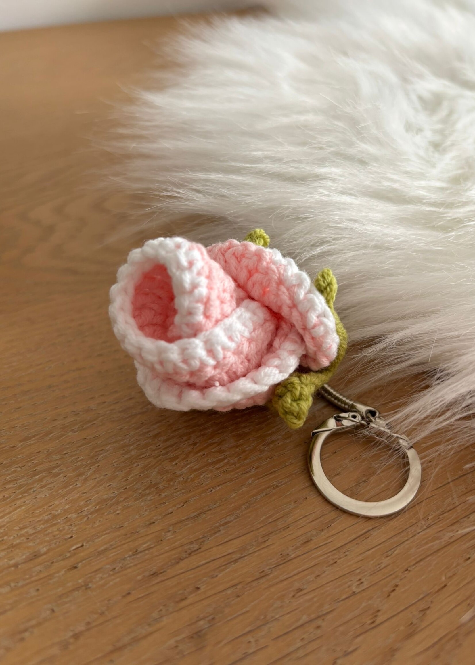 bloem-sleutelhanger haken zaterdag 14/03 -10u-12u30