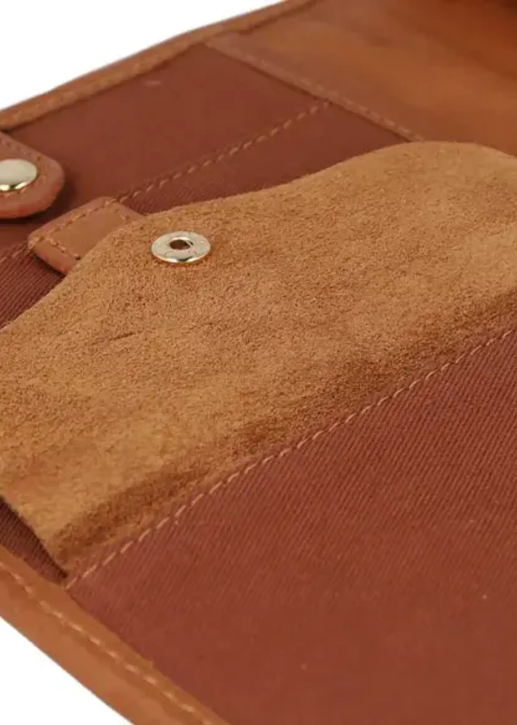 KnitPro Velora Rondbreinaaldenetui leeg leer bruin