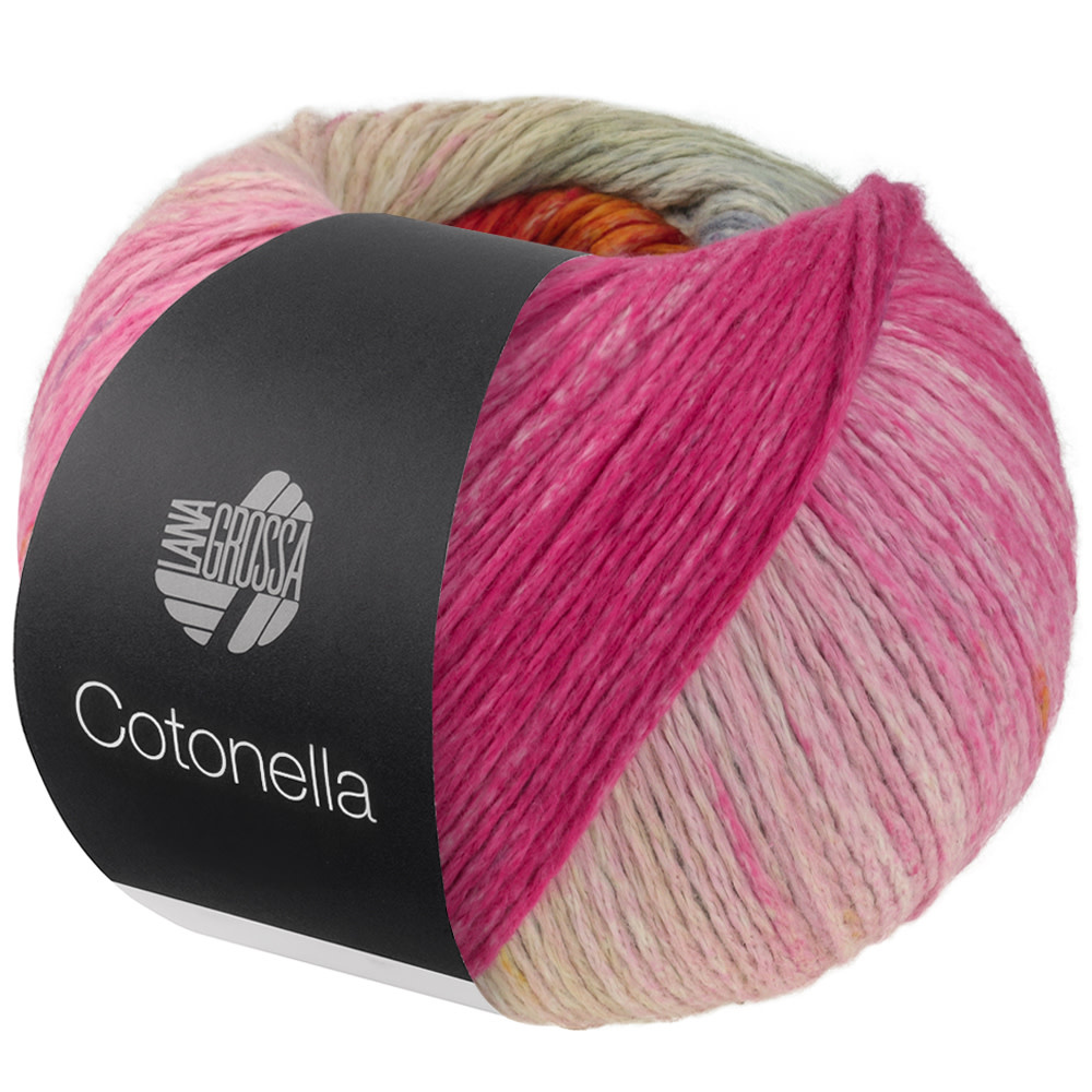 Lana Grossa Cotonella - 19 Kameel/Roze/Fuchsia/Roodviolet/Grijs/Lila/ Geeloranje/Rood/Geel