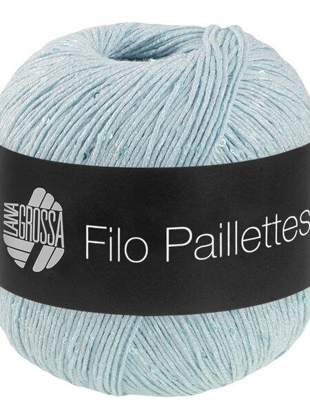Lana Grossa Filo paillettes -09 ijsblauw